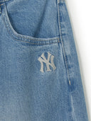 Women's Basic Destroyed Wide Denim Pants