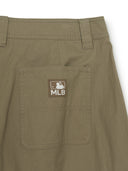 Washed Cotton Pin-Tuck Cargo Bermuda Shorts