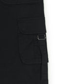 Woman Vintage Cotton Multi Cargo Semi-wide Pants