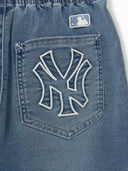 BASIC JERSEY DENIM DOUBLE KNEE SHORTS