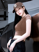 Women's Slim Crop Cap Sleeve T-shirt