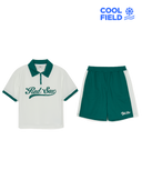 [cool Field] Varsity Mesh Pique T-shirt Set