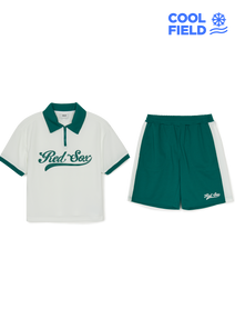[cool Field] Varsity Mesh Pique T-shirt Set
