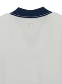 Varsity Tuck Texture Open Collar Short Sleeve Knit Pullover