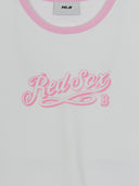 Women's Lettering Slim Semi Crop Linger T-shirts