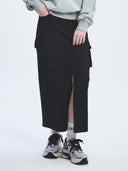Women's Basic Cargo Denim Long Skirt