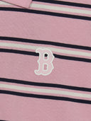 Women's Varsity Stripe Crop Polo T-shirt