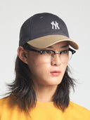 Varsity One Point Logo Color Block Unstructured Ball Cap
