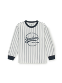 Varsity Striped Baseball Long Slv T-shirt