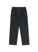 Men's Basic Small Logo Carpenter Semi Wide Denim Pants
