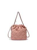 Basic Quilting PU Mini Bucket Cross Bag