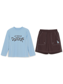 Street T-shirt Rashguard Board Shorts Set