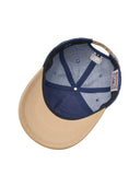Varsity Cursive Denim Color Block Unstructured Ball Cap
