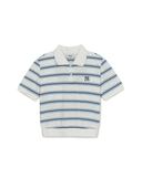 Women's Varsity Stripe Crop Polo T-shirt