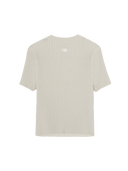 Women's Basic Street Ribbed Short Sleeve Knit Pullover