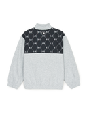 Dia Monogram Blocking Half Zip Sweatshirt