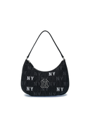 Hip Monogram Jqd Denim Hobo Bag