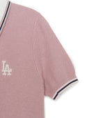 Women's Varsity Color Block Polo Short Sleeve Knit Pullover