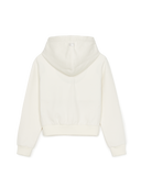 Basic Small Logo Waffle Crop Hood Zip Up