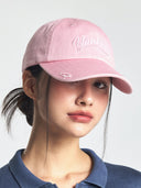 Varsity Vintage Cursive Tone-on-tone Unstructured Ball Cap