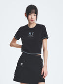 Women's Basic Coopers Logo Slim Crop T-shrts