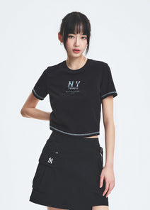 Women's Basic Coopers Logo Slim Crop T-shrts