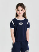 Vasrsity Round Logo Crop T-shirt (girl's)