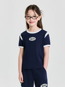 Vasrsity Round Logo Crop T-shirt (girl's)