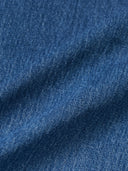 Basic Damaged Mega Logo Short Sleeve Denim Shirts