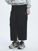 Women's Basic Cargo Denim Long Skirt