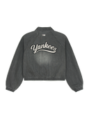 Women's Varsity Logo Cropped Zip Up Jacket