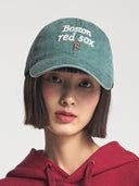Varsity Lettering Washing Unstructured Ball Cap