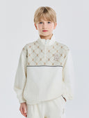 Dia Monogram Blocking Half Zip Sweatshirt