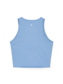 Women Basic Small Logo Ribbed Crop Top