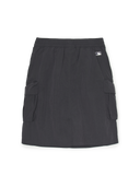 Gorpcore Glossy Nylon Puckering Cargo Midi Skirt
