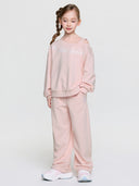 Street Girl's Lettering Layered Sweatshirt Set
