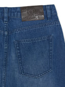 Women's Varsity Lettering Denim Skirt