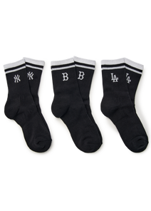Daily Stripe Mid Socks 3pairs Set