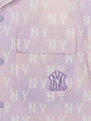 Aurora Monogram Short-slv Woven Shirt