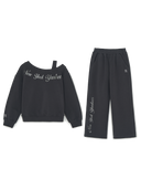 Street Girl's Lettering Layered Sweatshirt Set