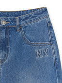 Women's Basic Wide Denim Pants
