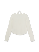 Women's Basic Henley Neck Layered Slim Semi Crop Long Sleeve T-shirts