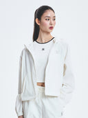 Women's Sportive Varsity Crop Windbreaker
