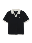 Women's Basic Open Collar Slim Fit Polo T-Shirts