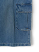 Men's Varsity Vintage Slub Cargo Denim Bermuda Pants