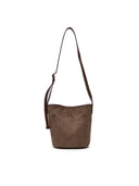 Monogram Suede Bucket Bag