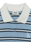 Women's Varsity Stripe Crop Polo T-shirt