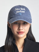 Varsity Lettering Washing Unstructured Ball Cap