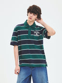 Varsity Stripe Over Fit Polo T-shirt