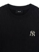 Women's Basic Street Ribbed Short Sleeve Knit Pullover